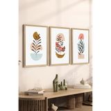 Artavessa 3 Parça Ahşap Çerçeve Görünümlü MDF Poster Tablo Seti - Set 109, 20 x 30