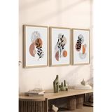 Artavessa 3 Parça Ahşap Çerçeve Görünümlü MDF Poster Tablo Seti - Set 113, 15 x 20