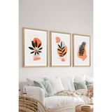 Artavessa 3 Parça Ahşap Çerçeve Görünümlü MDF Poster Tablo Seti - Set 115, 15 x 20