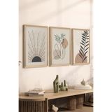 Artavessa 3 Parça Ahşap Çerçeve Görünümlü MDF Poster Tablo Seti - Set 18, 15 x 20