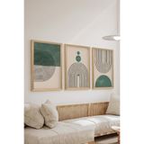 Artavessa 3 Parça Ahşap Çerçeve Görünümlü MDF Poster Tablo Seti - Set 19, 20 x 30