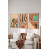 Artavessa 3 Parça Ahşap Çerçeve Görünümlü MDF Poster Tablo Seti - Set 25, 20 x 30