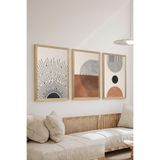 Artavessa 3 Parça Ahşap Çerçeve Görünümlü MDF Poster Tablo Seti - Set 3, 15 x 20