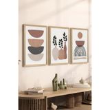 Artavessa 3 Parça Ahşap Çerçeve Görünümlü MDF Poster Tablo Seti - Set 30, 20 x 30