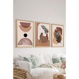 Artavessa 3 Parça Ahşap Çerçeve Görünümlü MDF Poster Tablo Seti - Set 36, 15 x 20