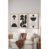 Artavessa 3 Parça Ahşap Çerçeve Görünümlü MDF Poster Tablo Seti - Set 37, 20 x 30