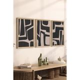 Artavessa 3 Parça Ahşap Çerçeve Görünümlü MDF Poster Tablo Seti - Set 38, 33 x 48
