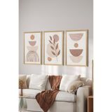 Artavessa 3 Parça Ahşap Çerçeve Görünümlü MDF Poster Tablo Seti - Set 45, 15 x 20