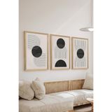 Artavessa 3 Parça Ahşap Çerçeve Görünümlü MDF Poster Tablo Seti - Set 51, 20 x 30