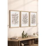 Artavessa 3 Parça Ahşap Çerçeve Görünümlü MDF Poster Tablo Seti - Set 54, 15 x 20