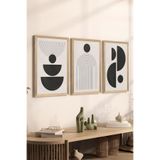 Artavessa 3 Parça Ahşap Çerçeve Görünümlü MDF Poster Tablo Seti - Set 62, 15 x 20