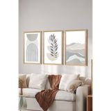 Artavessa 3 Parça Ahşap Çerçeve Görünümlü MDF Poster Tablo Seti - Set 65, 20 x 30