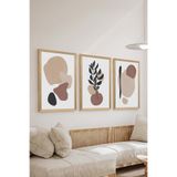 Artavessa 3 Parça Ahşap Çerçeve Görünümlü MDF Poster Tablo Seti - Set 67, 15 x 20