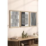 Artavessa 3 Parça Ahşap Çerçeve Görünümlü MDF Poster Tablo Seti - Set 78, 15 x 20