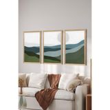 Artavessa 3 Parça Ahşap Çerçeve Görünümlü MDF Poster Tablo Seti - Set 81, 15 x 20