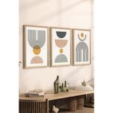 Artavessa 3 Parça Ahşap Çerçeve Görünümlü MDF Poster Tablo Seti - Set 86, 20 x 30