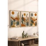 Artavessa 3 Parça Ahşap Çerçeve Görünümlü Mdf Tablo Seti ERSYCRVSZ3SET10, 15 x 20
