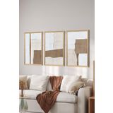 Artavessa 3 Parça Ahşap Çerçeve Görünümlü Mdf Tablo Seti ERSYCRVSZ3SET13, 15 x 20