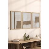 Artavessa 3 Parça Ahşap Çerçeve Görünümlü Mdf Tablo Seti ERSYCRVSZ3SET2, 15 x 20