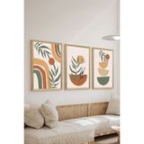 Artavessa 3 Parça Ahşap Çerçeve Görünümlü Mdf Tablo Seti - ERSYCRVSZ3SET23 - 15 x 20