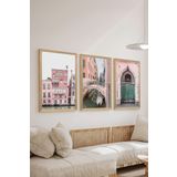 Artavessa 3 Parça Ahşap Çerçeve Görünümlü Mdf Tablo Seti ERSYCRVSZ3SET3, 15 x 20