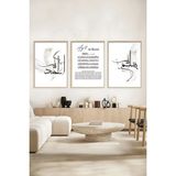 Artavessa 3 Parça Çerçeve Görünümlü Mdf Tablo Seti - 15 x 20 - Karışık