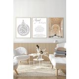 Artavessa 3 Parça Çerçeve Görünümlü Mdf Tablo Seti - ARTSYCLLCT5-3348