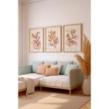 Artavessa 3 Parça Gerçek Ham Ahşap Çerçeveli Tablo Seti - Model 1, 33 x 48