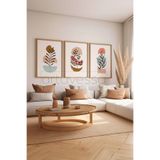Artavessa 3 Parça Gerçek Ham Ahşap Çerçeveli Tablo Seti - Model 13, 33 x 48