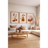 Artavessa 3 Parça Gerçek Ham Ahşap Çerçeveli Tablo Seti - Model 6, 33 x 48