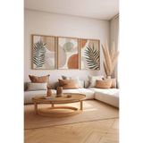 Artavessa 3 Parça Ham Renk Gerçek Ahşap Çerçeveli Tablo Seti - Model 10, 50 x 70