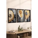 Artavessa 3 Parça Siyah Çerçeve Görünümlü MDF Poster Tablo Seti Set 10, 20 x 30
