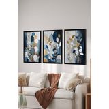 Artavessa 3 Parça Siyah Çerçeve Görünümlü MDF Poster Tablo Seti Set 13, 15 x 20