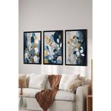 Artavessa 3 Parça Siyah Çerçeve Görünümlü MDF Poster Tablo Seti Set 13, 20 x 30