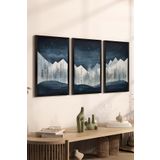 Artavessa 3 Parça Siyah Çerçeve Görünümlü MDF Poster Tablo Seti Set 14, 20 x 30