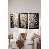 Artavessa 3 Parça Siyah Çerçeve Görünümlü MDF Poster Tablo Seti Set 5, 15 x 20