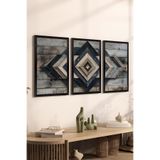 Artavessa 3 Parça Siyah Çerçeve Görünümlü MDF Poster Tablo Seti Set 6, 20 x 30