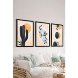 Artavessa 3 Parça Siyah Çerçeve Görünümlü Mdf Tablo Seti Set 6, 15 x 20