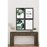 Artavessa 4 Parça Çerçeve Görünümlü Mdf Tablo Seti - 15 x 20 - Karışık