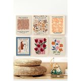 Artavessa 6 Parça Çerçeve Görünümlü Mdf Tablo Seti - 15 x 20 - Karışık