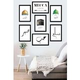 Artavessa 7 Parça Çerçeve Görünümlü Mdf Tablo Seti ART7XPML2, 15 x 20