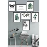 Artavessa 7 Parça Çerçeve Görünümlü Mdf Tablo Seti ART7XPML21, 15 x 20