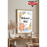 Artavessa Ahşap Çerçeve Görünümlü Kişiye Özel (GÖNDERDİĞİNİZ İSMİ YAZIYORUZ) Mdf Tablo 33x48 Cm - Model 4, 15 x 20