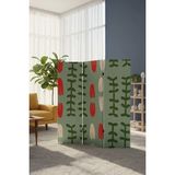 Artavessa Dekoratif 3 Kanatlı Dijital Baskılı Kanvas Paravan - Seperatör - 120X180 cm - Model 10 - Çok Renkli
