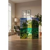 Artavessa Dekoratif 3 Kanatlı Dijital Baskılı Kanvas Paravan - Seperatör - 120X180 cm - Model 12 - Çok Renkli