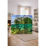 Artavessa Dekoratif 5 Kanatlı Dijital Baskılı Kanvas Paravan - Seperatör - 200X180 cm - Model 12 - Çok Renkli