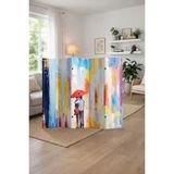 Artavessa Dekoratif 5 Kanatlı Dijital Baskılı Kanvas Paravan - Seperatör - 200X180 cm - Model 9 - Çok Renkli