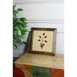 Artavessa Masif Ahşap Çerçeveli Taş Tablo Pano 26 x 26 cm - Ebru Sanatı 4, 16 x 16