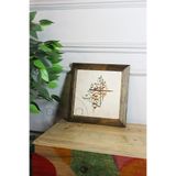 Artavessa Masif Ahşap Çerçeveli Taş Tablo Pano 26 x 26 cm - İslami Model 6, 16 x 16