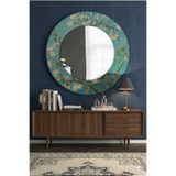 Artavessa Modern UV Baskılı MDF Çerçeveli Yuvarlak Duvar Aynası - ARTMDFMRR4